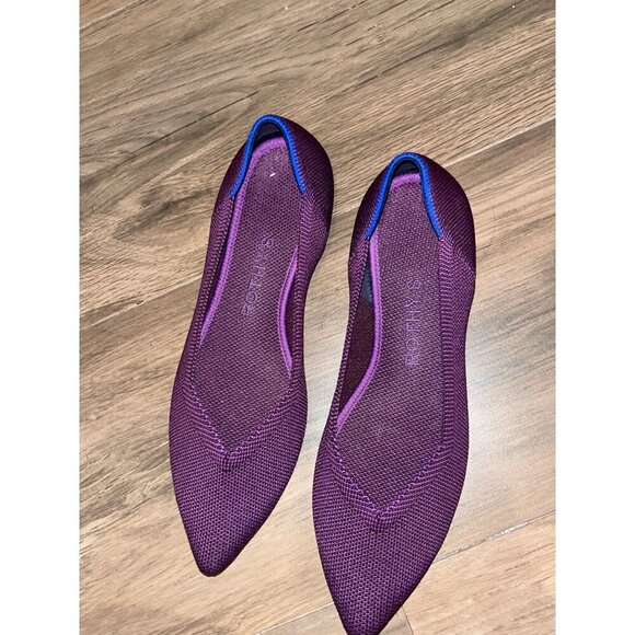Rothys Womens Murberry  Pointed Toe Knit Flats Size 5.5 - Picture 7 of 7